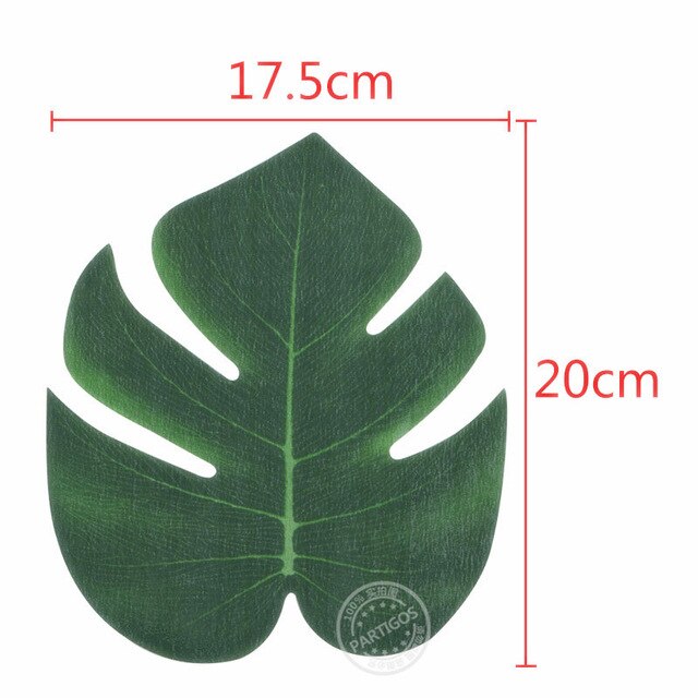 1pcs Artificial Tropical leaves Gold Leaves decor Hawaii Theme Party table decor Summer party decor ballon deco Photo props