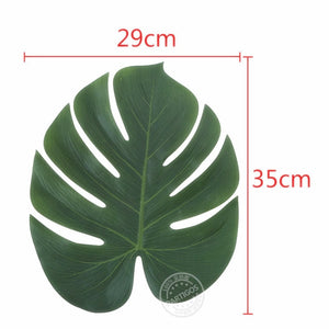 1pcs Artificial Tropical leaves Gold Leaves decor Hawaii Theme Party table decor Summer party decor ballon deco Photo props