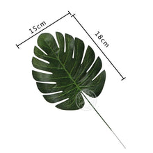 Load image into Gallery viewer, 1pcs Artificial Tropical leaves Gold Leaves decor Hawaii Theme Party table decor Summer party decor ballon deco Photo props