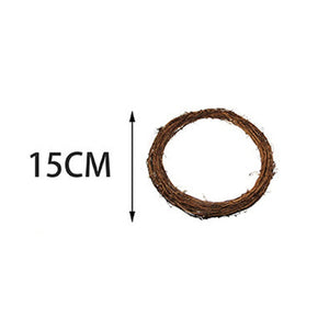 WEIGAO 10-30cm Xmas Home Decor Natural Rattan Wreath Christmas Wreath Crafts Happy Christmas Decoration Spring Wedding Wreath