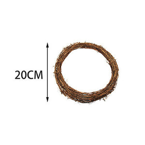 WEIGAO 10-30cm Xmas Home Decor Natural Rattan Wreath Christmas Wreath Crafts Happy Christmas Decoration Spring Wedding Wreath